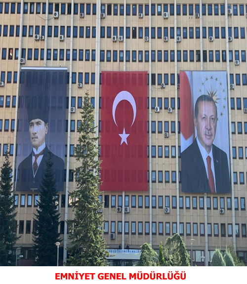 Emniyet Genel Müdürlüğü Motorlu Bayrak Poster Sistemi